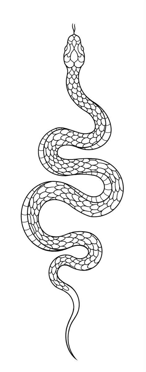 simple snake tattoo outline.